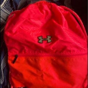 Under armour neon pink drawstring bag